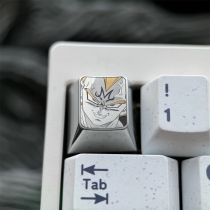 1U Titanium Alloy Artisan Keycaps Precision Pointillism for Mechanical Keyboard -Dragon Ball Vegeta / Goku